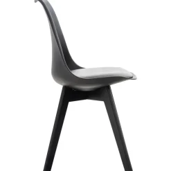 CLP Eetkamerstoel Linares natura Frame - Kunststof - zwart/zwart