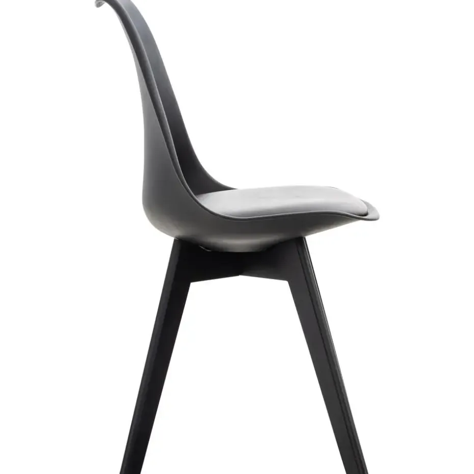 CLP Eetkamerstoel Linares natura Frame - Kunststof - zwart/zwart