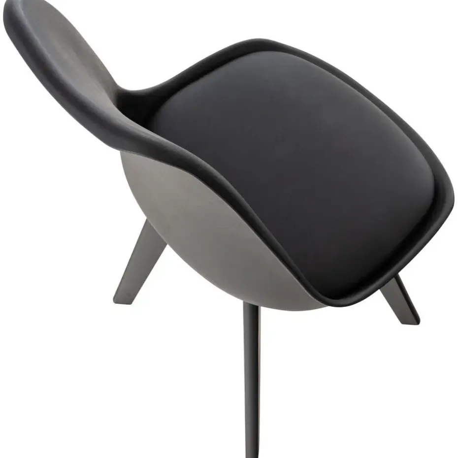 CLP Eetkamerstoel Linares natura Frame - Kunststof - zwart/zwart