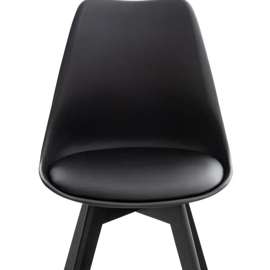 CLP Eetkamerstoel Linares natura Frame - Kunststof - zwart/zwart