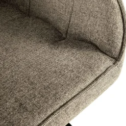 CLP Eetkamerstoel Pettuli zwart Frame - Stof - taupe