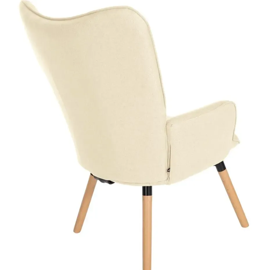 CLP Fauteuil Garding natura Frame - Stof - creme