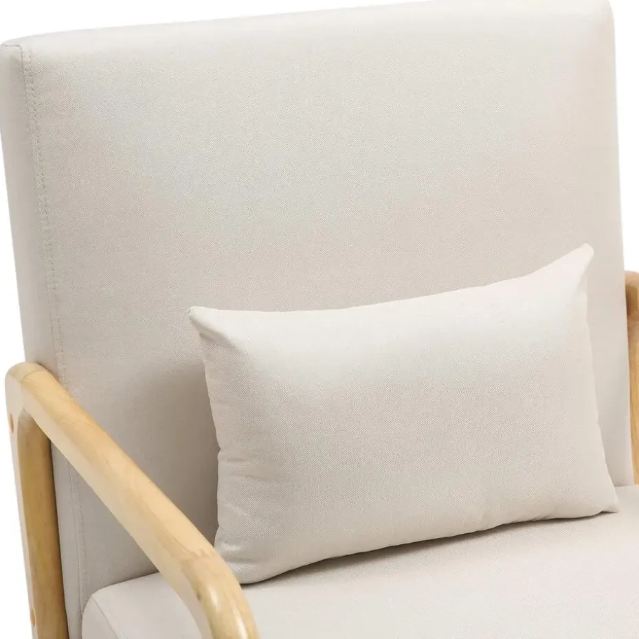 CLP Fauteuil Hibbing natura Frame - Hout - creme