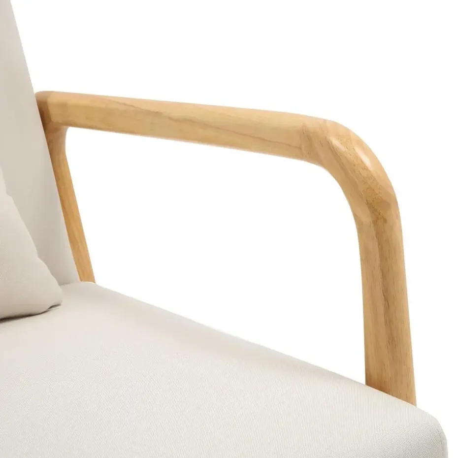 CLP Fauteuil Hibbing natura Frame - Hout - creme