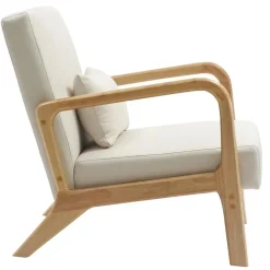CLP Fauteuil Hibbing natura Frame - Hout - creme