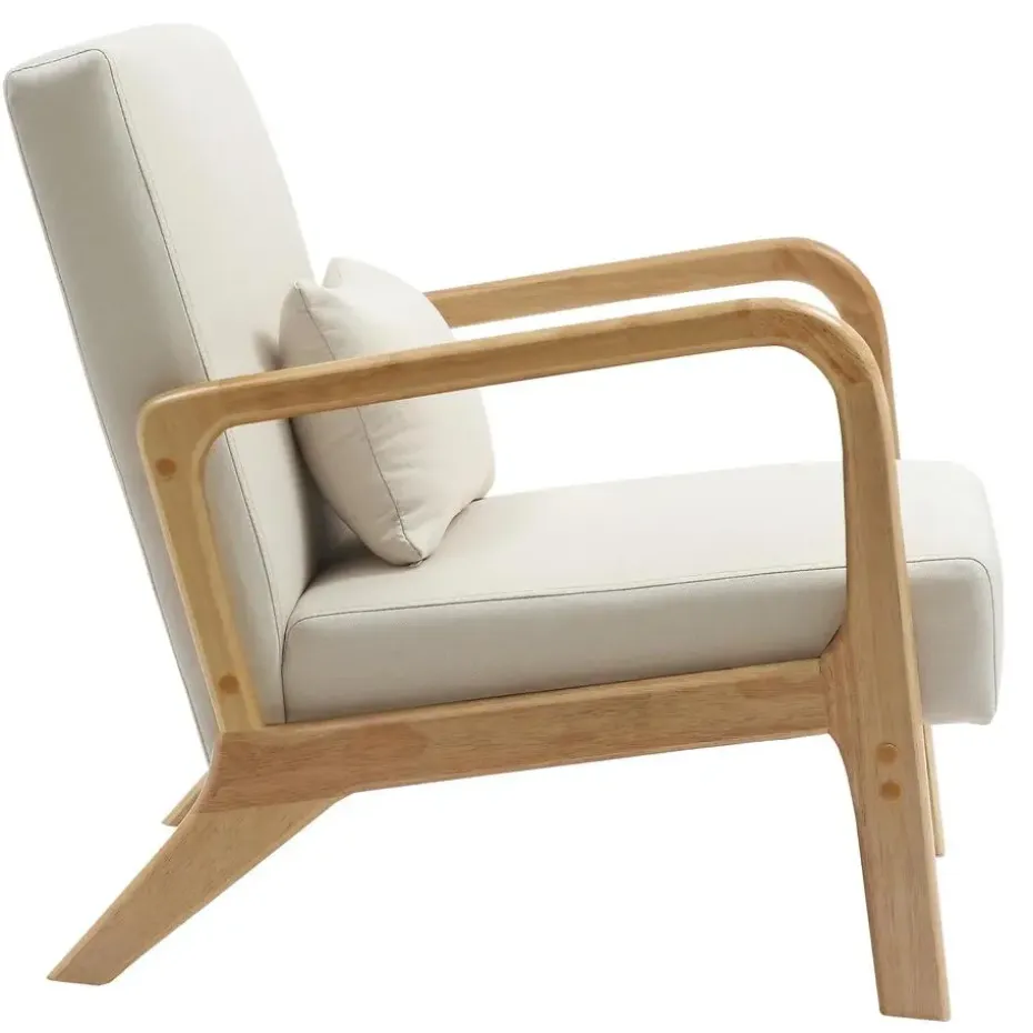 CLP Fauteuil Hibbing natura Frame - Hout - creme