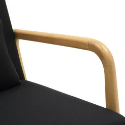 CLP Fauteuil Hibbing natura Frame - Hout - zwart