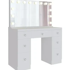 CLP Kaptafel Lerona wit Frame - Hout - wit