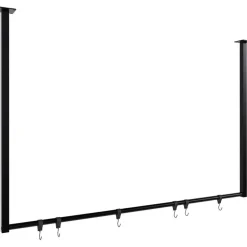 CLP Kledingrek Fenton 80x120x7 cm - zwart