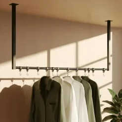 CLP Kledingrek Fenton 60x100x7 cm - zwart