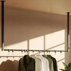 CLP Kledingrek Fenton 80x120x7 cm - zwart