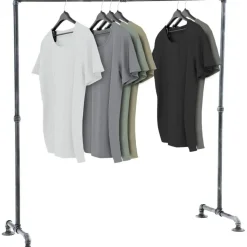 CLP Kledingrek Jersey 150x150x55 cm - zilver