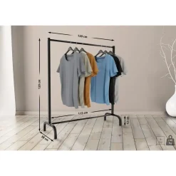 CLP Kledingrek Lara 120x120x38 cm - zwart