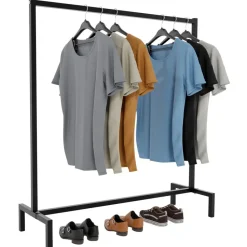 CLP Kledingrek Melva 120x120x38 cm - zwart