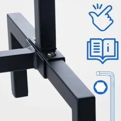 CLP Kledingrek Melva 120x150x38 cm - zwart