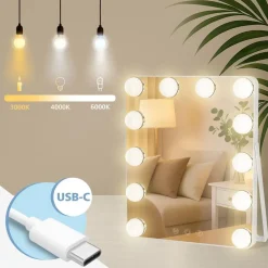 CLP Make-up spiegel Balian Glas - wit