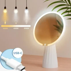 CLP Make-up spiegel Carrey Glas - wit