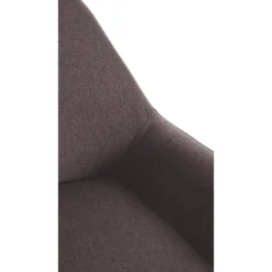 CLP Set van 2 Barkruk Braga goud Frame - Stof - bruin