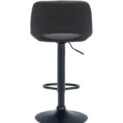 CLP Set van 2 Barkruk Camden mat zwart Frame - Kunstleer - zwart