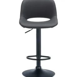 CLP Set van 2 Barkruk Camden mat zwart Frame - Kunstleer - zwart