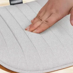 CLP Set van 2 Barkruk Clawson zwart Frame - Stof - walnoot/creme