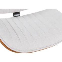 CLP Set van 2 Barkruk Clawson zwart Frame - Stof - walnoot/creme