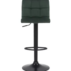 CLP Set van 2 Barkruk Feni zwart Frame - Fluweel - groen