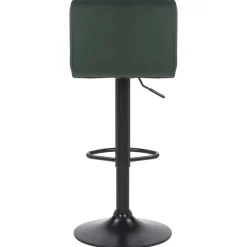 CLP Set van 2 Barkruk Feni zwart Frame - Fluweel - groen