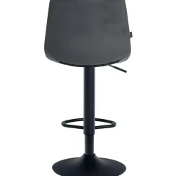 CLP Set van 2 Barkruk Jerry zwart Frame - Fluweel - donkergrijs