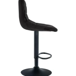 CLP Set van 2 Barkruk Jerry zwart Frame - Fluweel - zwart