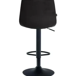 CLP Set van 2 Barkruk Jerry zwart Frame - Fluweel - zwart