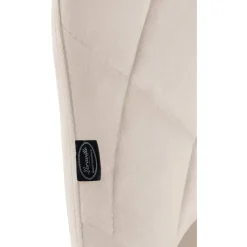 CLP Set van 2 Barkruk Lazio zwart Frame - Fluweel - creme