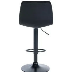 CLP Set van 2 Barkruk Lex mat zwart Frame - Fluweel - zwart