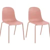 CLP Set van 2 Tuinstoel Hardin Kunststof - roze
