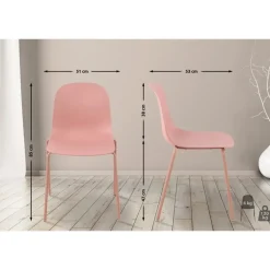 CLP Set van 2 Tuinstoel Hardin Kunststof - roze