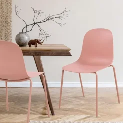 CLP Set van 2 Tuinstoel Hardin Kunststof - roze