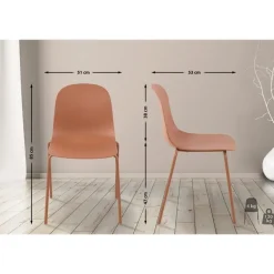 CLP Set van 2 Tuinstoel Hardin Kunststof - terracotta