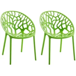 CLP Set van 2 Tuinstoel Hope Kunststof - groen