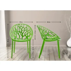 CLP Set van 2 Tuinstoel Hope Kunststof - groen