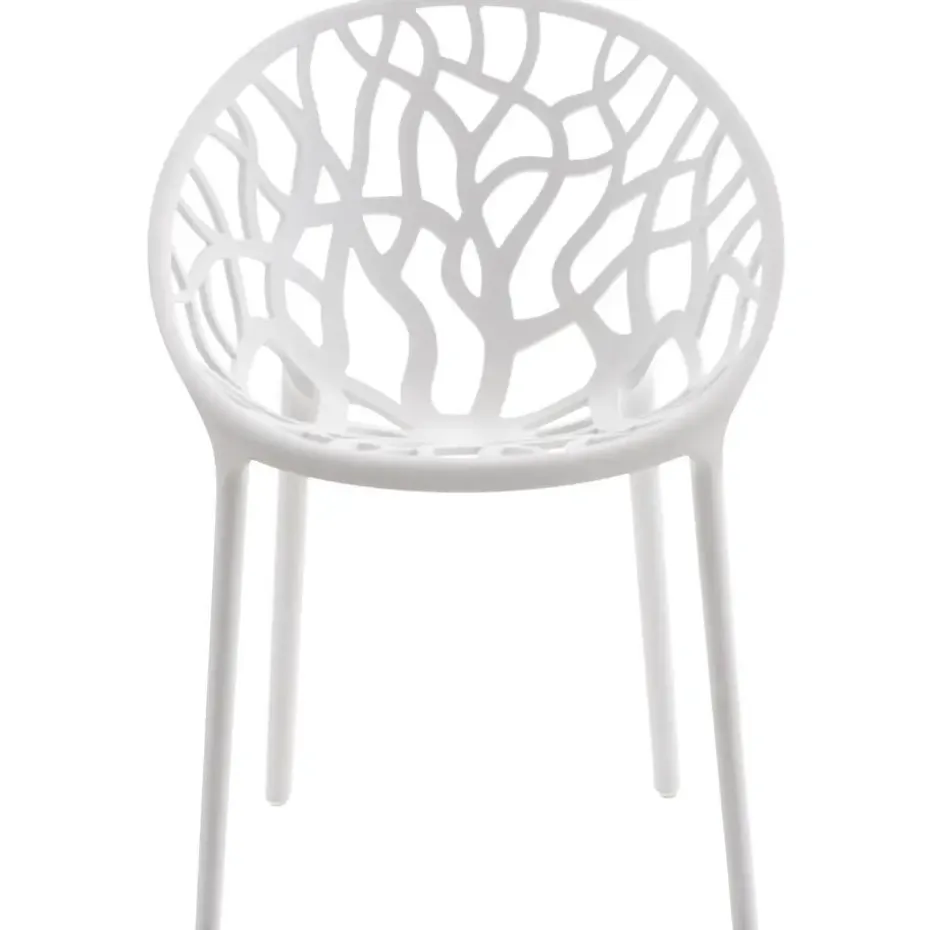 CLP Set van 4 Tuinstoel Hope Kunststof - wit