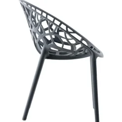 CLP Set van 2 Tuinstoel Hope Kunststof - antraciet