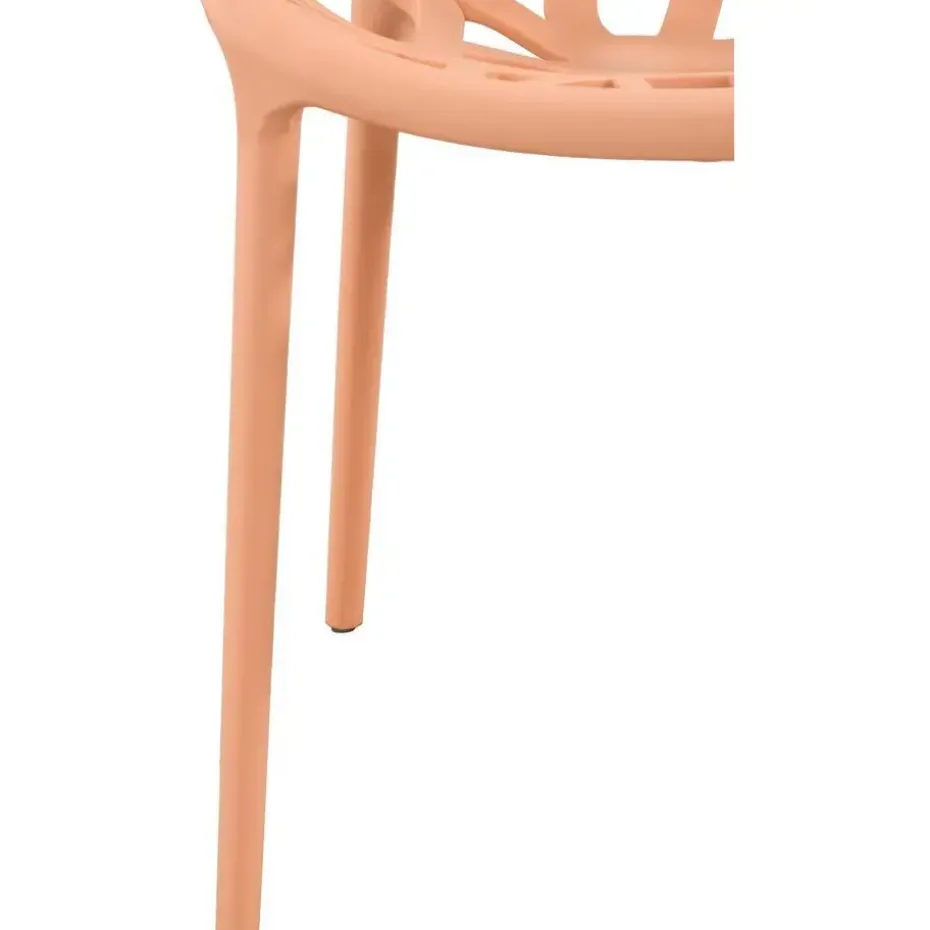 CLP Set van 4 Tuinstoel Hope Kunststof - perzik