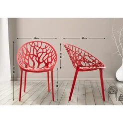 CLP Set van 2 Tuinstoel Hope Kunststof - rood