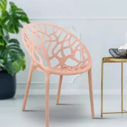 CLP Set van 4 Tuinstoel Hope Kunststof - roze