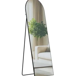 CLP Staande spiegel Moline ovaal - Glas - mat zwart