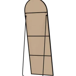 CLP Staande spiegel Moline ovaal - Glas - mat zwart