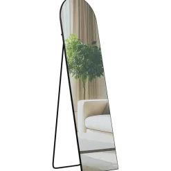 CLP Staande spiegel Moline ovaal - Glas - mat zwart