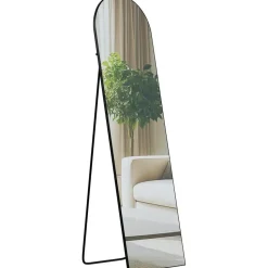 CLP Staande spiegel Moline ovaal - Glas - mat zwart