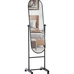 CLP Staande spiegel Nane ovaal - Metaal - zwart