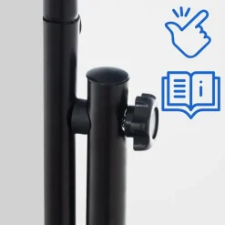 CLP Staande spiegel Nane ovaal - Metaal - zwart